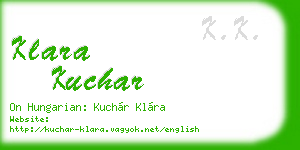 klara kuchar business card