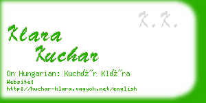 klara kuchar business card